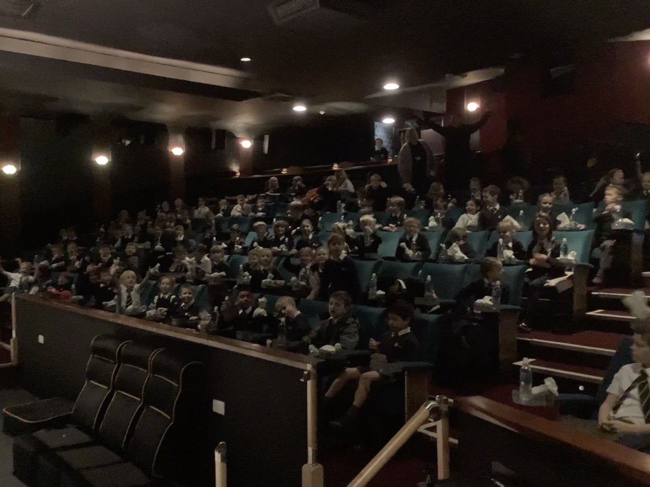 Pupils in Year 3 and 4 at the cinema