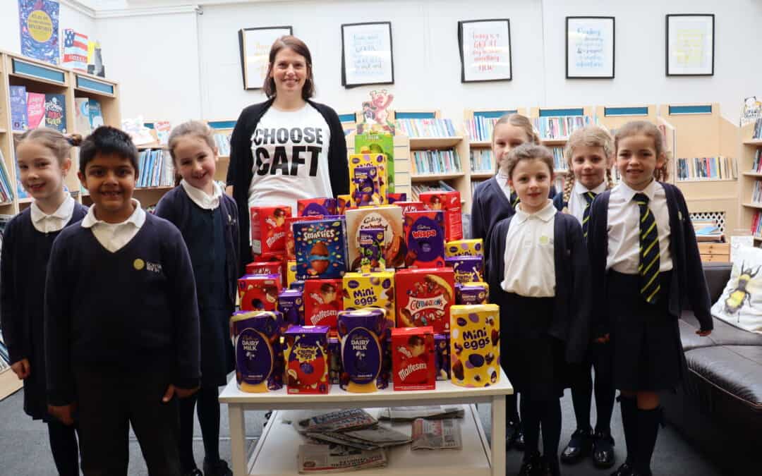 Pupils donate 100 easter eggs to local charity in support of children with high needs
